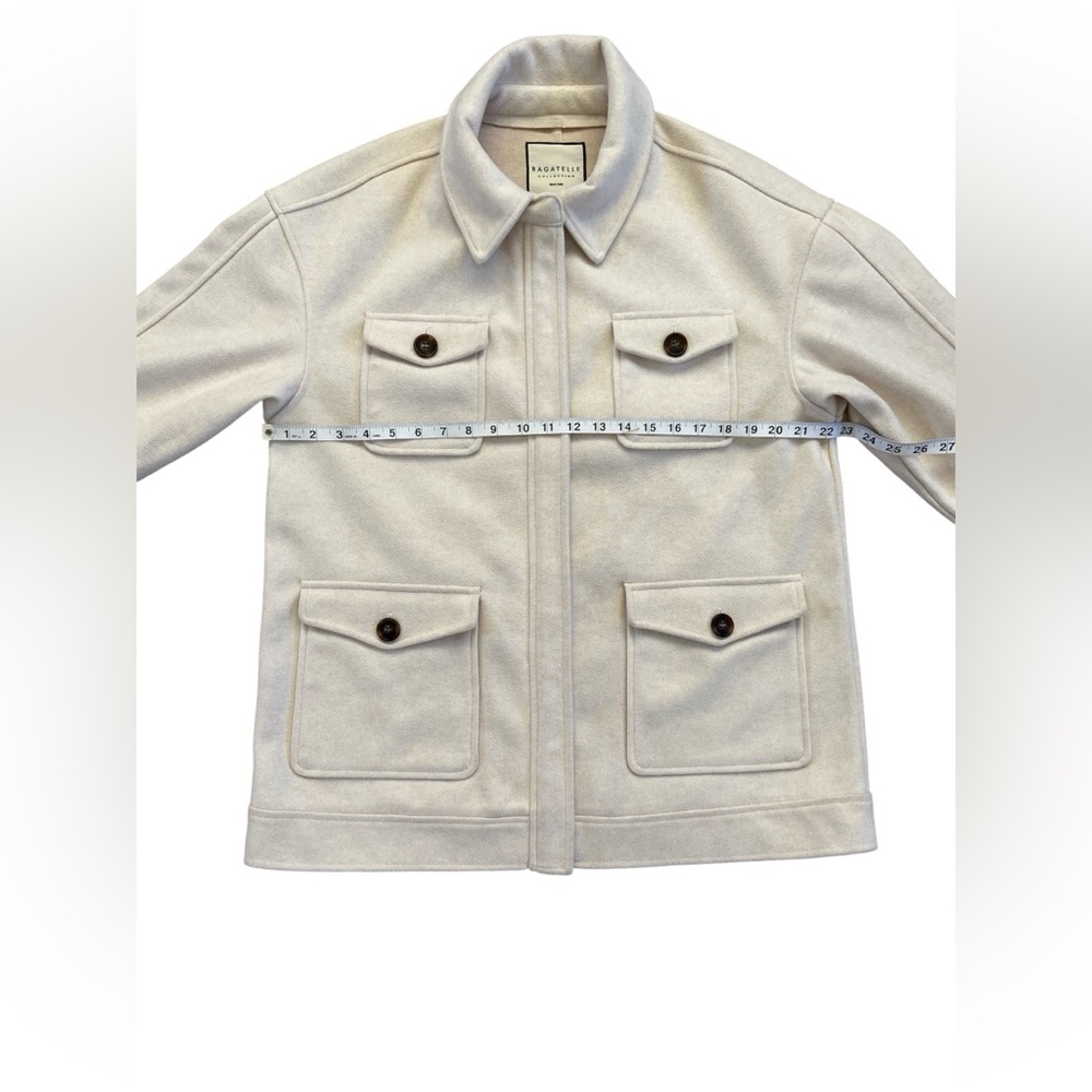 Bagatelle Collection Beige Fleece Utility Barn Jacket Minimalist Capsule Large - Picture 5 of 12